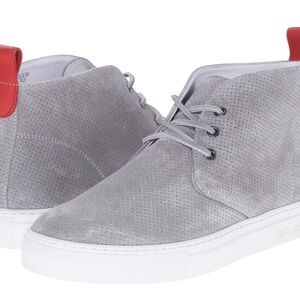 Del Toro Gray and Red Chukka Boots